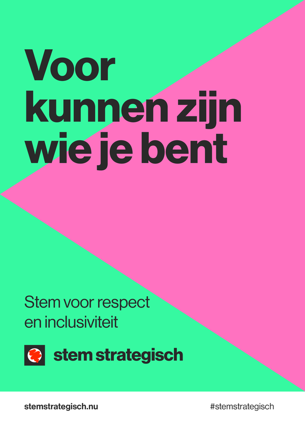 Campagneposter 10 - Stem Strategisch voor GroenLinks-PvdA
