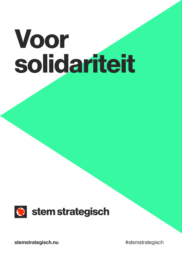 Campagneposter 12 - Stem Strategisch voor GroenLinks-PvdA