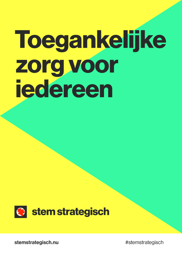 Campagneposter 16 - Stem Strategisch voor GroenLinks-PvdA