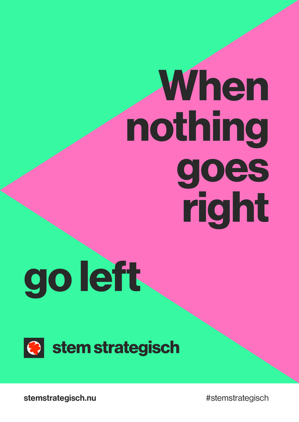 Campagneposter 17 - Stem Strategisch voor GroenLinks-PvdA