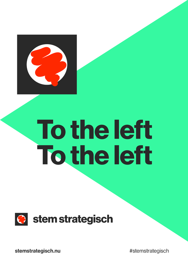 Campagneposter 19 - Stem Strategisch voor GroenLinks-PvdA