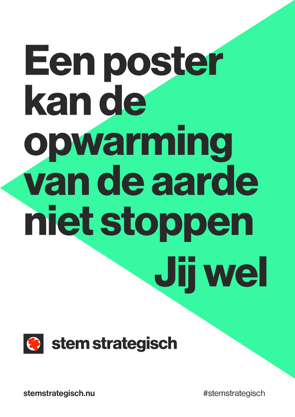 Campagneposter 3 - Stem Strategisch voor GroenLinks-PvdA