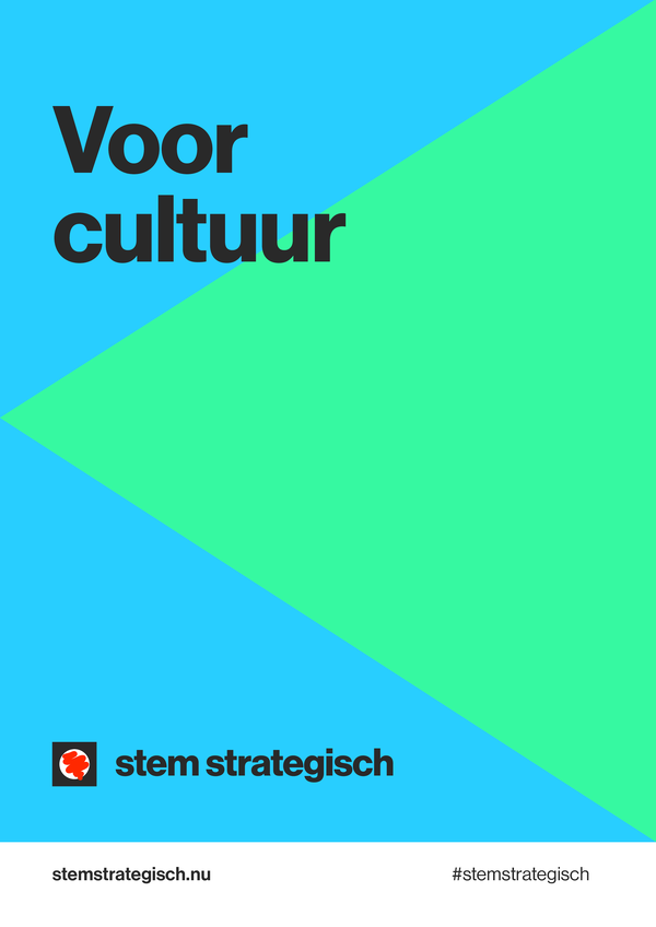 Campagneposter 5 - Stem Strategisch voor GroenLinks-PvdA