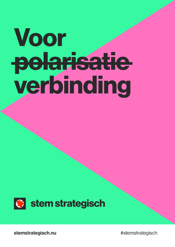 Campagneposter 6 - Stem Strategisch voor GroenLinks-PvdA