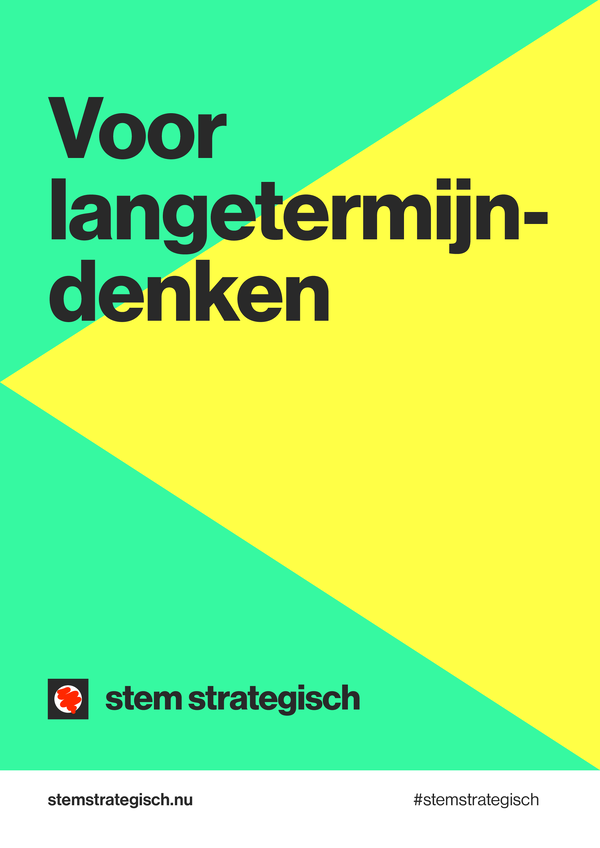 Campagneposter 8 - Stem Strategisch voor GroenLinks-PvdA