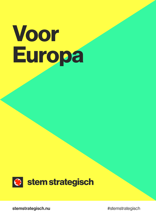 Campagneposter 9 - Stem Strategisch voor GroenLinks-PvdA